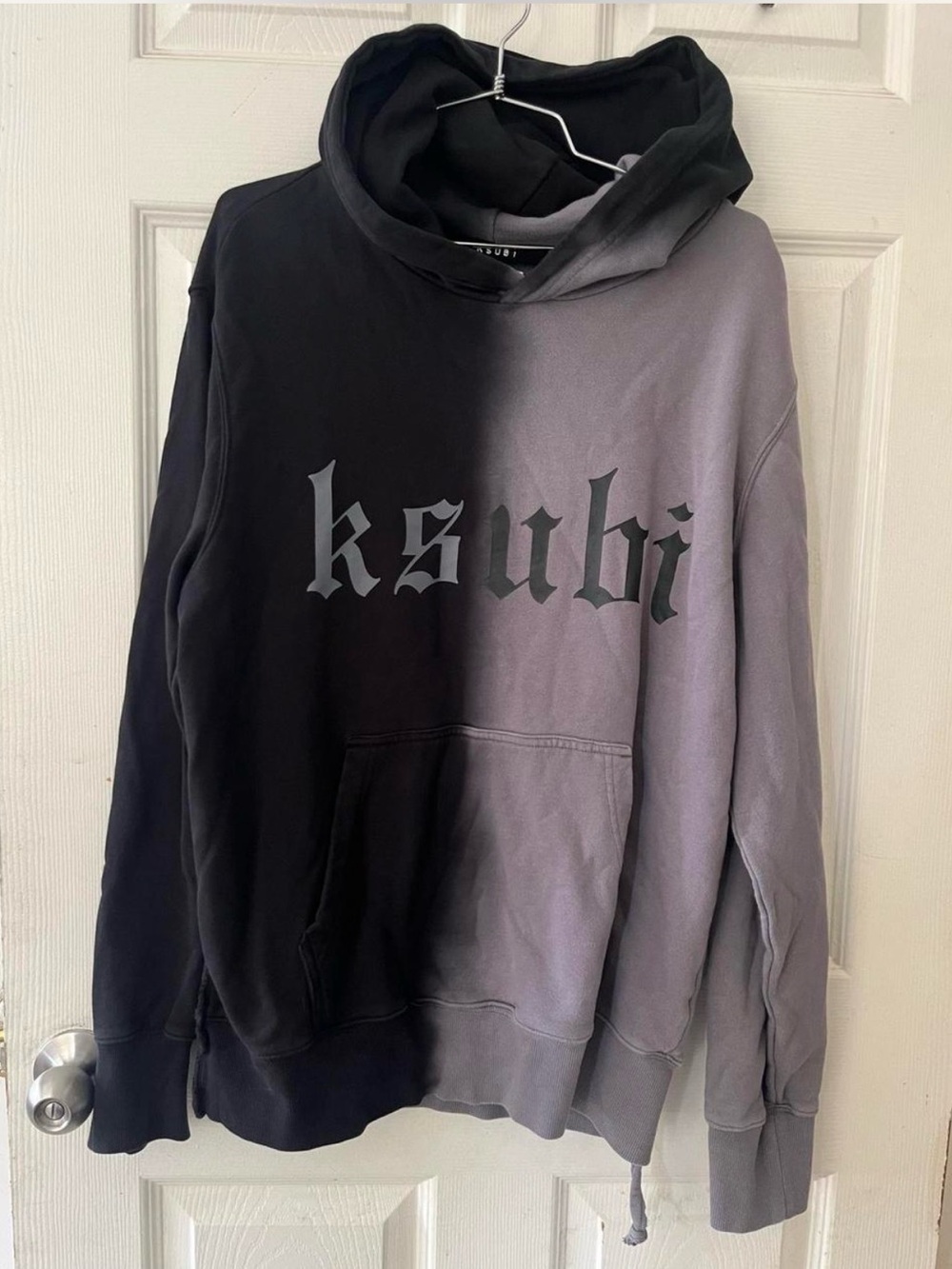 Ksubi Men's Kult Kash Two-Tone Logo Hoodie Size M